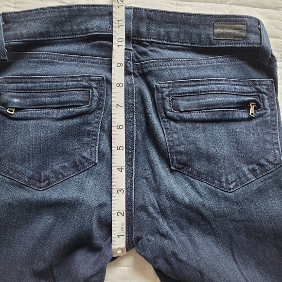 Paige Midlake No Whiskers stretchy cigarette jean zipper pocket DNM521 Sz 28 - Picture 9 of 13